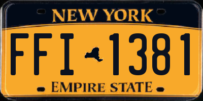 NY license plate FFI1381