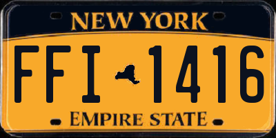NY license plate FFI1416