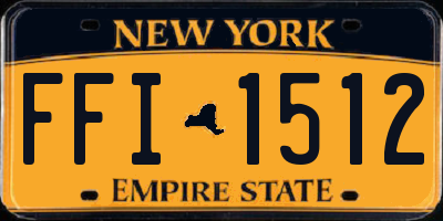 NY license plate FFI1512