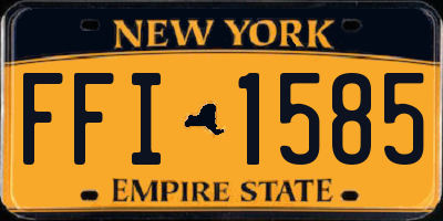NY license plate FFI1585