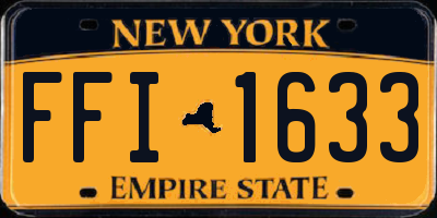 NY license plate FFI1633