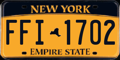 NY license plate FFI1702