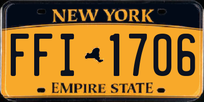 NY license plate FFI1706