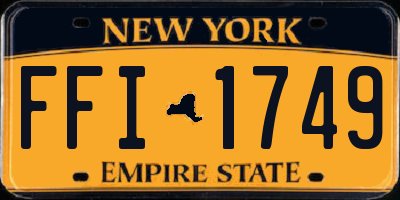 NY license plate FFI1749