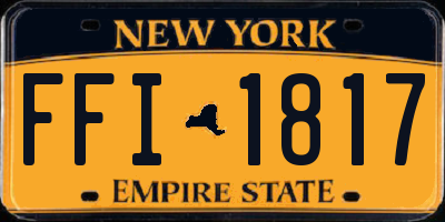 NY license plate FFI1817
