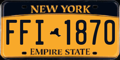 NY license plate FFI1870