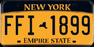 NY license plate FFI1899