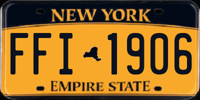 NY license plate FFI1906
