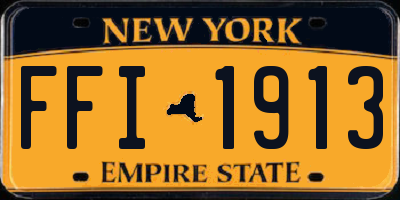 NY license plate FFI1913