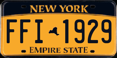 NY license plate FFI1929