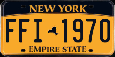 NY license plate FFI1970