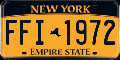 NY license plate FFI1972