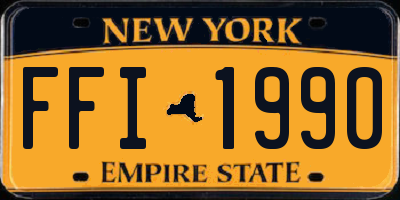 NY license plate FFI1990