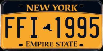 NY license plate FFI1995