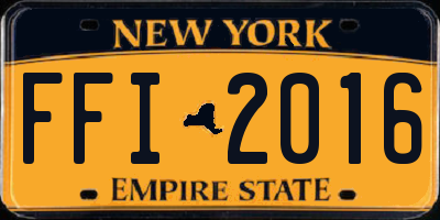 NY license plate FFI2016