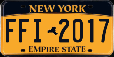 NY license plate FFI2017