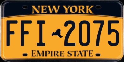 NY license plate FFI2075