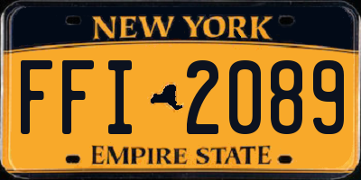 NY license plate FFI2089