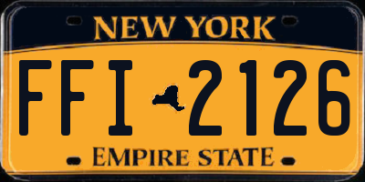 NY license plate FFI2126