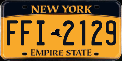 NY license plate FFI2129