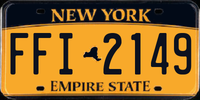 NY license plate FFI2149