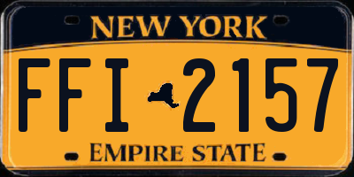 NY license plate FFI2157