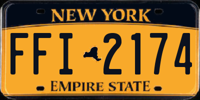 NY license plate FFI2174
