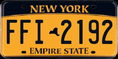 NY license plate FFI2192