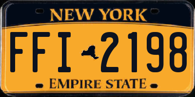 NY license plate FFI2198