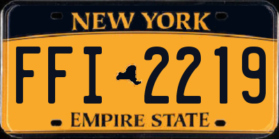 NY license plate FFI2219
