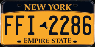 NY license plate FFI2286