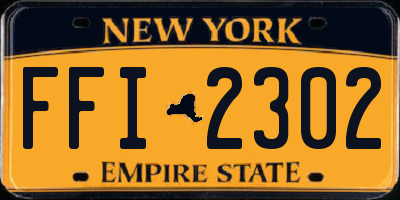 NY license plate FFI2302