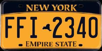 NY license plate FFI2340