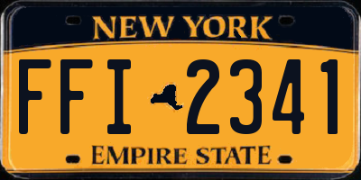 NY license plate FFI2341
