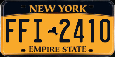NY license plate FFI2410