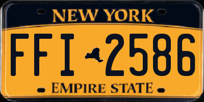 NY license plate FFI2586