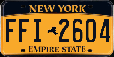 NY license plate FFI2604