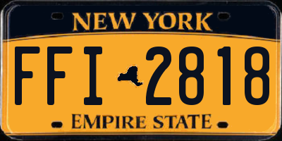 NY license plate FFI2818