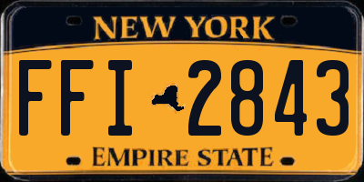 NY license plate FFI2843