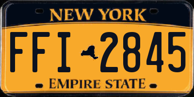 NY license plate FFI2845