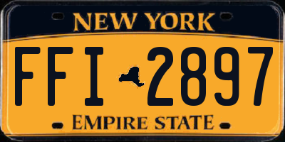 NY license plate FFI2897