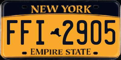 NY license plate FFI2905