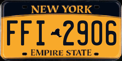 NY license plate FFI2906