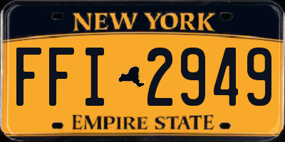 NY license plate FFI2949