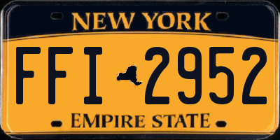 NY license plate FFI2952