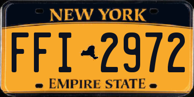 NY license plate FFI2972