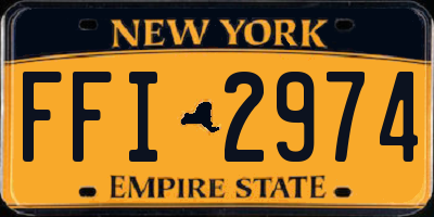 NY license plate FFI2974