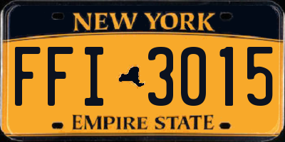 NY license plate FFI3015