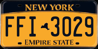 NY license plate FFI3029