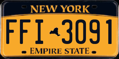 NY license plate FFI3091